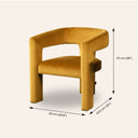 MEZE Modern Fabric Accent Chair – Yellow Upholstery, Stylish & Comfortable
