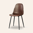 Chaise d'appoint en cuir marron MILAN – Siège d'appoint moderne et élégant