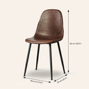 MILAN Brown Leather Side Chair – Modern & Elegant Accent Seating