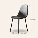 MILAN Dark Grey Leather Side Chair – Modern & Stylish Seating