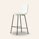 Tabouret de bar en cuir MILAN (75 cm BLANC)