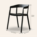 MILLS Plastic Armchair (BLACK) – Modern, Durable, Lightweight Seating