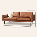 Mapleton 3-Seater Leather Sofa – Brown | Modern Comfort Couch