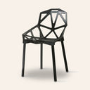 Fauteuil d'appoint géométrique moderne – Noir | Sièges contemporains