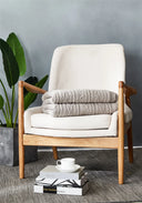 ‍Throw Blanket – Beige – 51 X 63 in (100% off)