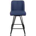 Princeton 26” Modern Swivel Faux Leather Upholatered Counter Stool with Metal Frame (Set of 2)