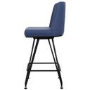 Princeton 26” Modern Swivel Faux Leather Upholatered Counter Stool with Metal Frame (Set of 2)