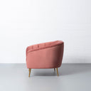 AUDREY Pink Fabric Upholstered Chair
