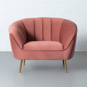 AUDREY Pink Fabric Upholstered Chair