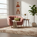 Chaise AUDREY en tissu rose