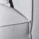 Canapé d'angle sectionnel MASON – Unité d'assise sectionnelle en tissu gris