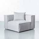 Canapé d'angle sectionnel MASON – Unité d'assise sectionnelle en tissu gris