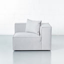 Canapé d'angle sectionnel MASON – Unité d'assise sectionnelle en tissu gris