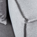 Canapé d'angle sectionnel MASON – Unité d'assise sectionnelle en tissu gris