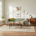 Canapé en tissu vert LANDON