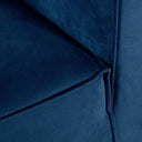 MASON Velvet Blue Fabric Corner Chair Module