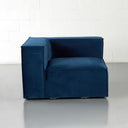 MASON Velvet Blue Fabric Corner Chair Module