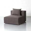 MASON Modular Armless Chair in Dark Grey Fabric