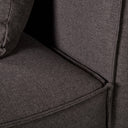 MASON Modular Armless Chair in Dark Grey Fabric