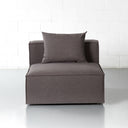 MASON Modular Armless Chair in Dark Grey Fabric