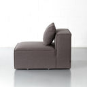 MASON Modular Armless Chair in Dark Grey Fabric
