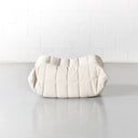 TOGO Fabric Ottoman Module - Beige Modern Modular Footstool Seat