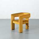 Fauteuil d'appoint moderne MEZE en tissu – Revêtement jaune, élégant et confortable