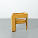 Fauteuil d'appoint moderne MEZE en tissu – Revêtement jaune, élégant et confortable