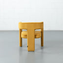 Fauteuil d'appoint moderne MEZE en tissu – Revêtement jaune, élégant et confortable