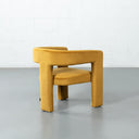 Fauteuil d'appoint moderne MEZE en tissu – Revêtement jaune, élégant et confortable