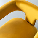 Fauteuil d'appoint moderne MEZE en tissu – Revêtement jaune, élégant et confortable