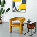 MEZE Modern Fabric Accent Chair – Yellow Upholstery, Stylish & Comfortable