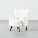 Chaise de salle à manger en tissu crème COSTA