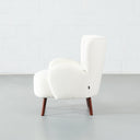 Chaise de salle à manger en tissu crème COSTA