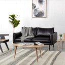 Canapé en cuir MAPLETON (NOIR) – Élégant et confortable