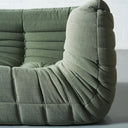 Module de chaise d'angle en tissu vert TOGO