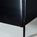 Canapé en cuir MAPLETON (3 places, noir) – Moderne, confortable et durable