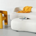 Repose-pieds ottoman MAGNUS (crème) – Design moderne, revêtement souple
