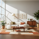 Canapé 3 places en tissu crème MAGNUS