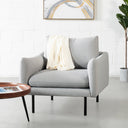 Chaise en tissu MAPLETON (GRIS) – Siège rembourré élégant et confortable
