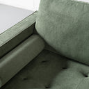 FONDA – RIGHT Facing Green Fabric Sectional Sofa