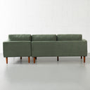 FONDA – RIGHT Facing Green Fabric Sectional Sofa