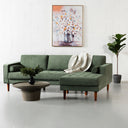 FONDA – RIGHT Facing Green Fabric Sectional Sofa