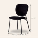 SIERRA Black Velvet Fabric Dining Chair – Modern & Chic Seating