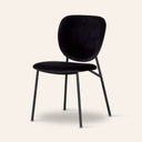 Chaise de salle à manger SIERRA en velours noir – Sièges modernes et chics