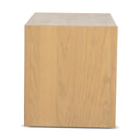 Linden Travertine Bedside Table (Creme Ash)