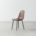 MILAN Brown Leather Side Chair – Modern & Elegant Accent Seating