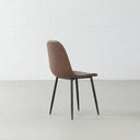 MILAN Brown Leather Side Chair – Modern & Elegant Accent Seating