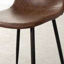 MILAN Brown Leather Side Chair – Modern & Elegant Accent Seating