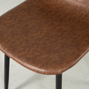 MILAN Brown Leather Side Chair – Modern & Elegant Accent Seating